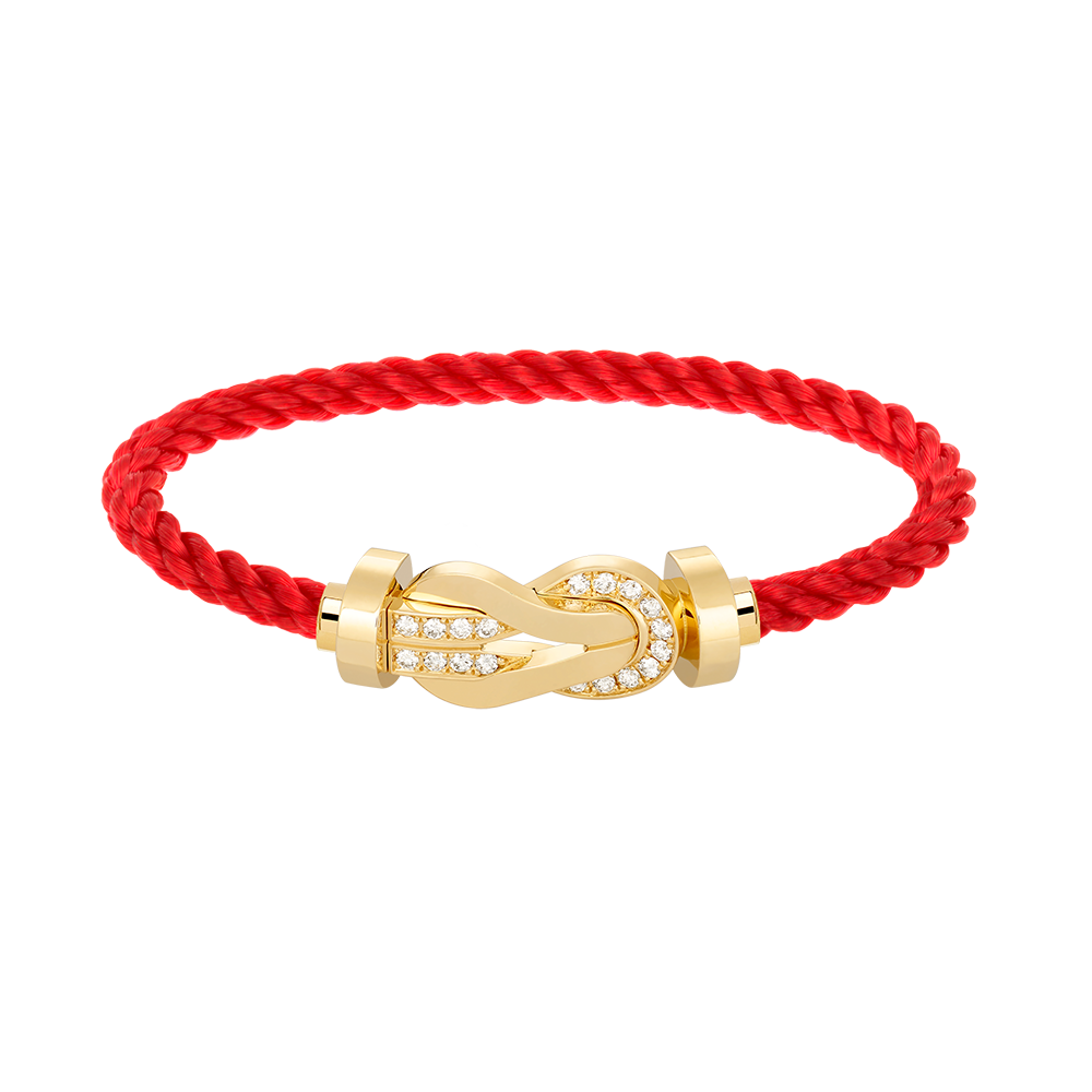 [Dawnora Jewelry]CHANCE LARGE 8 FIGURE BUCKLE HALF DIAMOND BRACELET GOLD