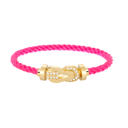 [Dawnora Jewelry]CHANCE LARGE 8 FIGURE BUCKLE HALF DIAMOND BRACELET GOLD