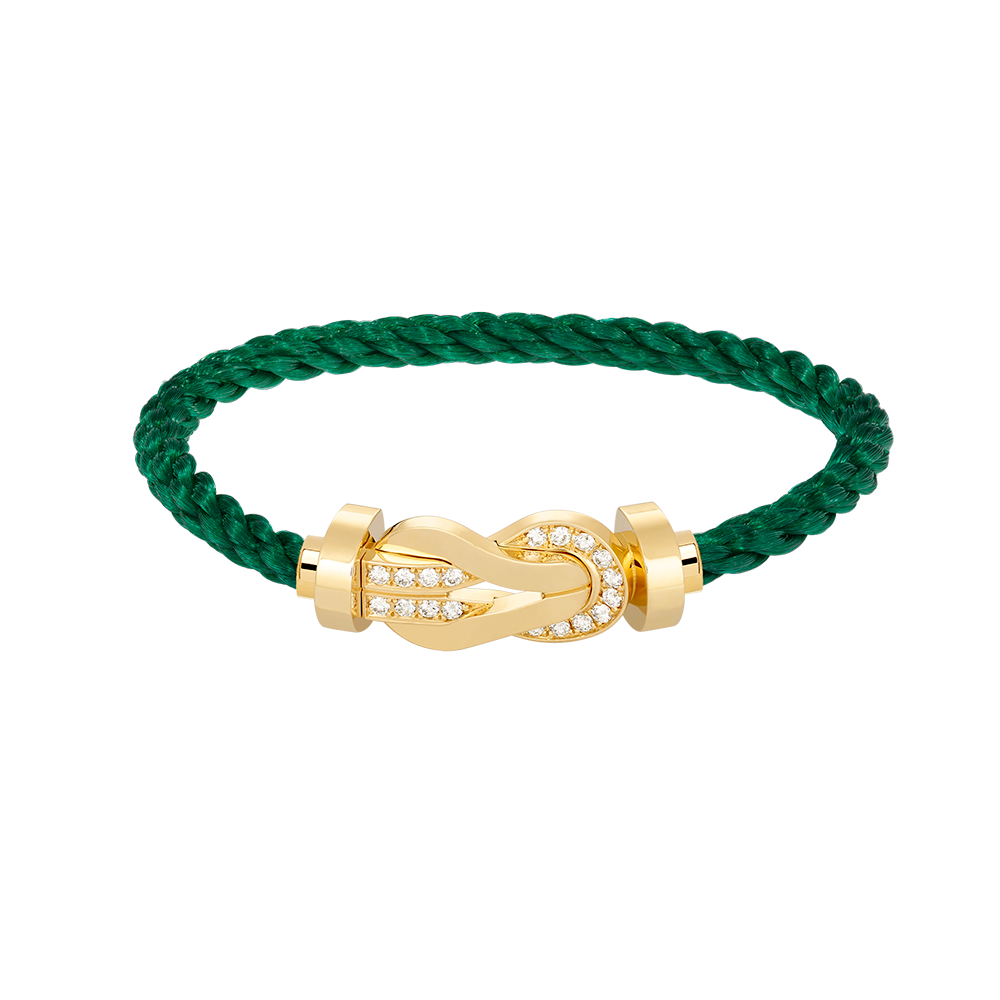 [Dawnora Jewelry]CHANCE LARGE 8 FIGURE BUCKLE HALF DIAMOND BRACELET GOLD