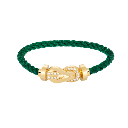 [Dawnora Jewelry]CHANCE LARGE 8 FIGURE BUCKLE HALF DIAMOND BRACELET GOLD
