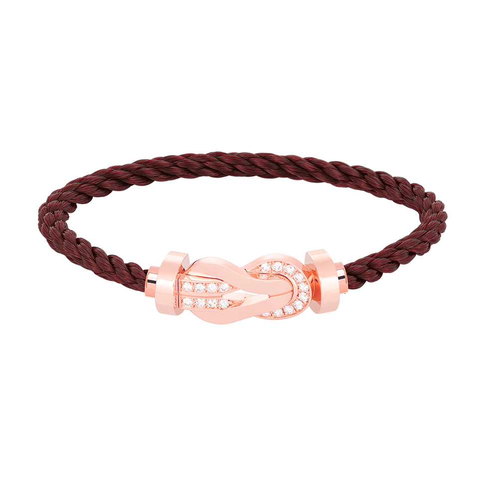 [Dawnora Jewelry]CHANCE LARGE 8 FIGURE BUCKLE HALF DIAMOND BRACELET ROSE GOLD