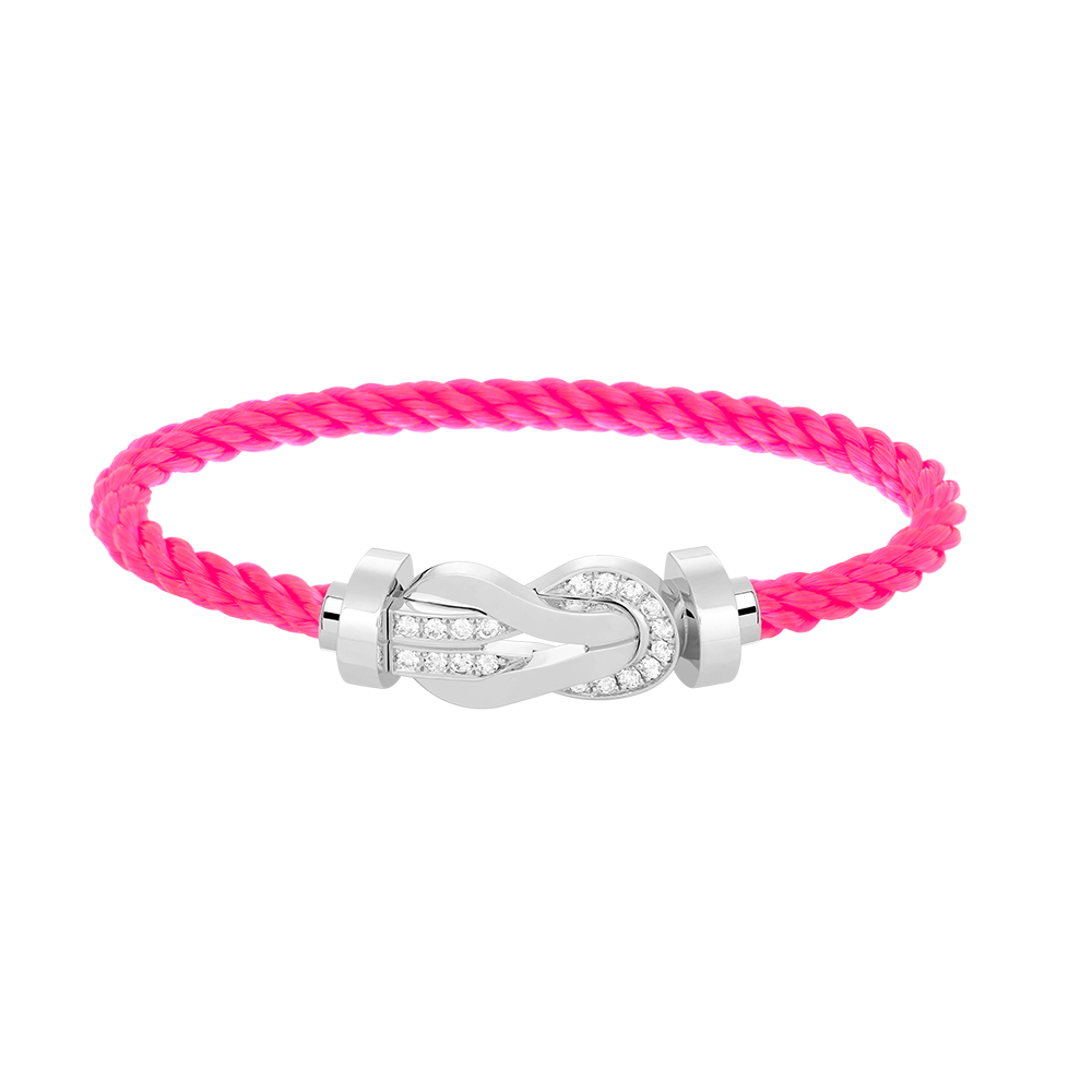 [Dawnora Jewelry]CHANCE LARGE 8 FIGURE BUCKLE HALF DIAMOND BRACELET SILVER