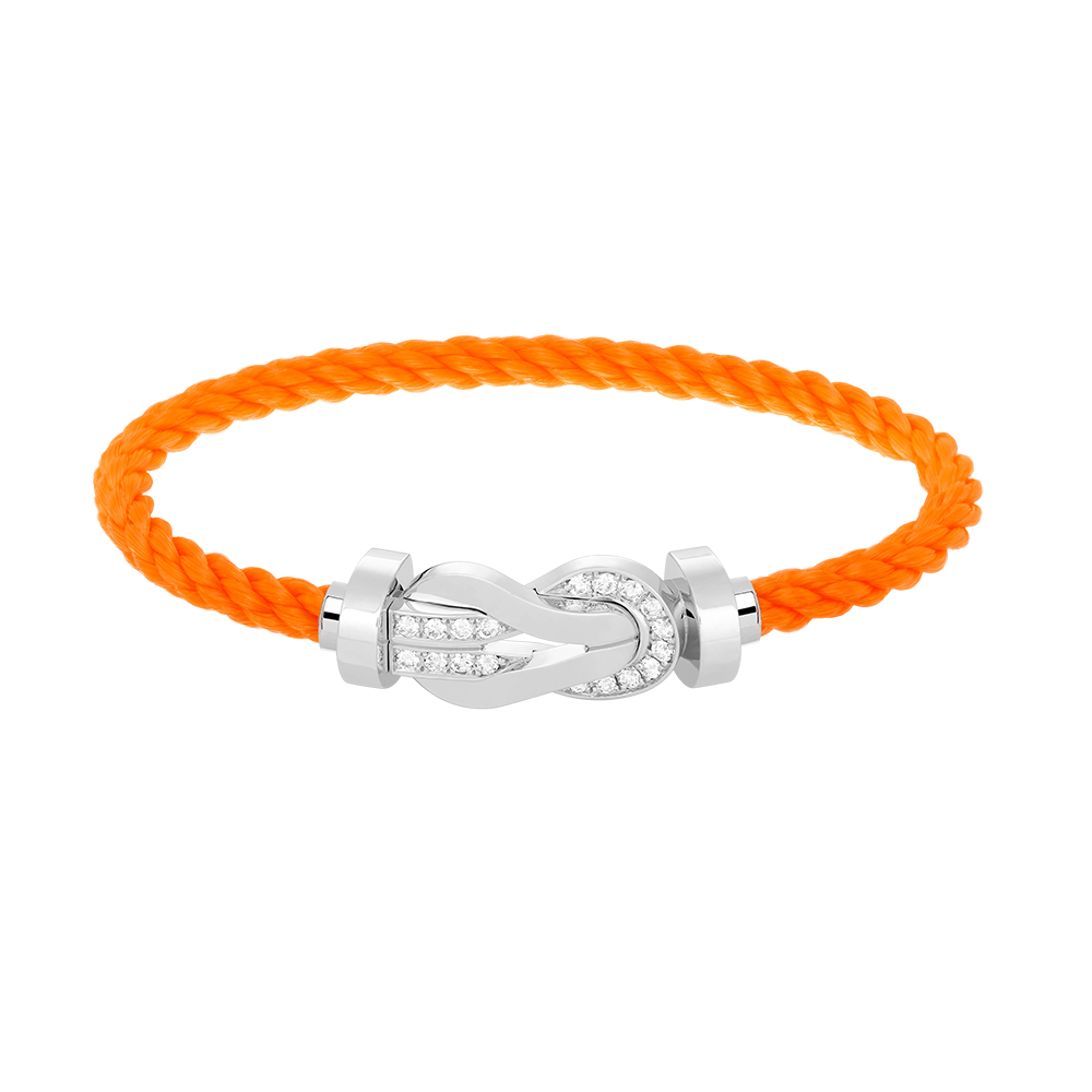 [Dawnora Jewelry]CHANCE LARGE 8 FIGURE BUCKLE HALF DIAMOND BRACELET SILVER
