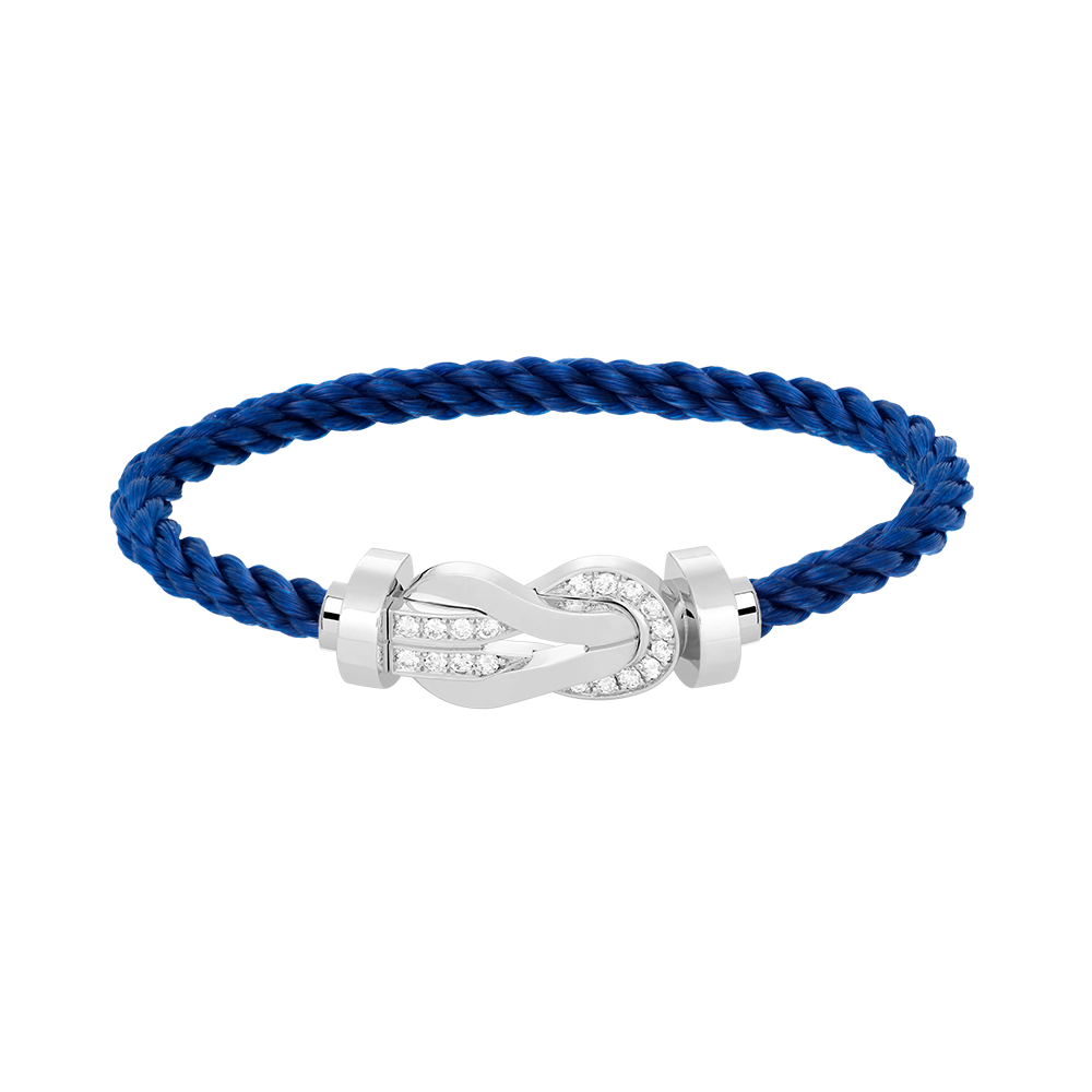 [Dawnora Jewelry]CHANCE LARGE 8 FIGURE BUCKLE HALF DIAMOND BRACELET SILVER