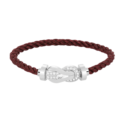 [Dawnora Jewelry]CHANCE LARGE 8 FIGURE BUCKLE HALF DIAMOND BRACELET SILVER