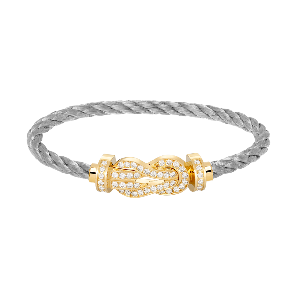 [Dawnora Jewelry]CHANCE LARGE 8 FIGURE BUCKLE FULLDIAMOND BRACELET GOLD