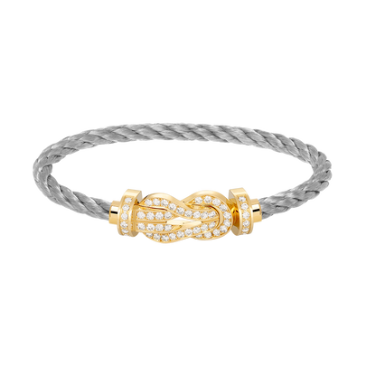 [Dawnora Jewelry]CHANCE LARGE 8 FIGURE BUCKLE FULLDIAMOND BRACELET GOLD