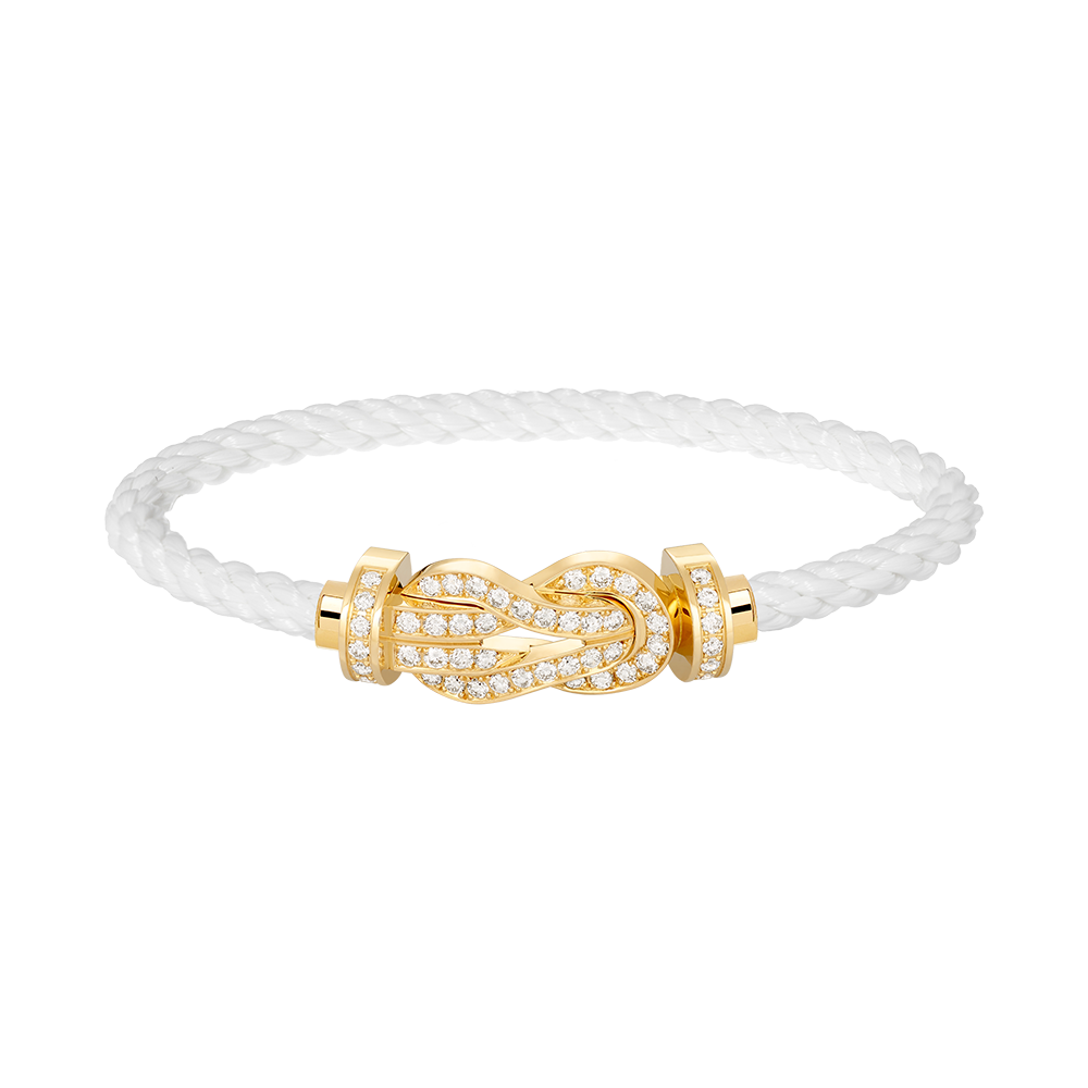 [Dawnora Jewelry]CHANCE LARGE 8 FIGURE BUCKLE FULLDIAMOND BRACELET GOLD
