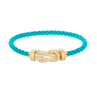 [Dawnora Jewelry]CHANCE LARGE 8 FIGURE BUCKLE FULLDIAMOND BRACELET GOLD