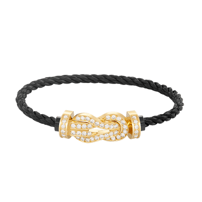 [Dawnora Jewelry]CHANCE LARGE 8 FIGURE BUCKLE FULLDIAMOND BRACELET GOLD