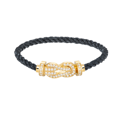 [Dawnora Jewelry]CHANCE LARGE 8 FIGURE BUCKLE FULLDIAMOND BRACELET GOLD