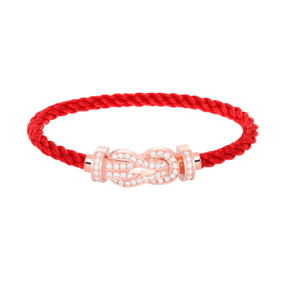 [Dawnora Jewelry]CHANCE LARGE 8 FIGURE BUCKLE FULL DIAMOND BRACELET ROSE GOLD