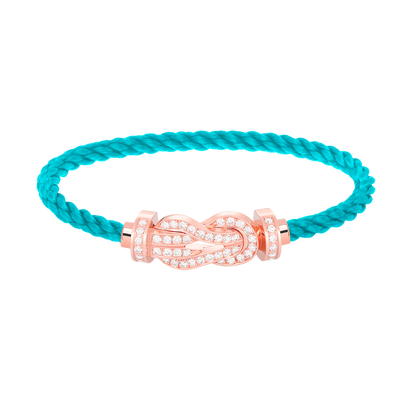 [Dawnora Jewelry]CHANCE LARGE 8 FIGURE BUCKLE FULL DIAMOND BRACELET ROSE GOLD