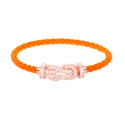 [Dawnora Jewelry]CHANCE LARGE 8 FIGURE BUCKLE FULL DIAMOND BRACELET ROSE GOLD