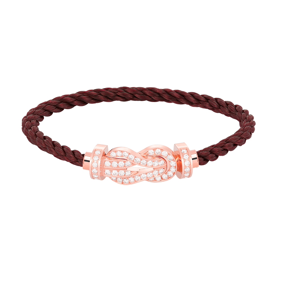 [Dawnora Jewelry]CHANCE LARGE 8 FIGURE BUCKLE FULL DIAMOND BRACELET ROSE GOLD