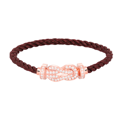[Dawnora Jewelry]CHANCE LARGE 8 FIGURE BUCKLE FULL DIAMOND BRACELET ROSE GOLD
