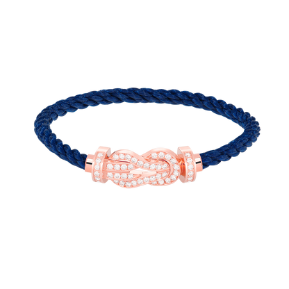 [Dawnora Jewelry]CHANCE LARGE 8 FIGURE BUCKLE FULL DIAMOND BRACELET ROSE GOLD