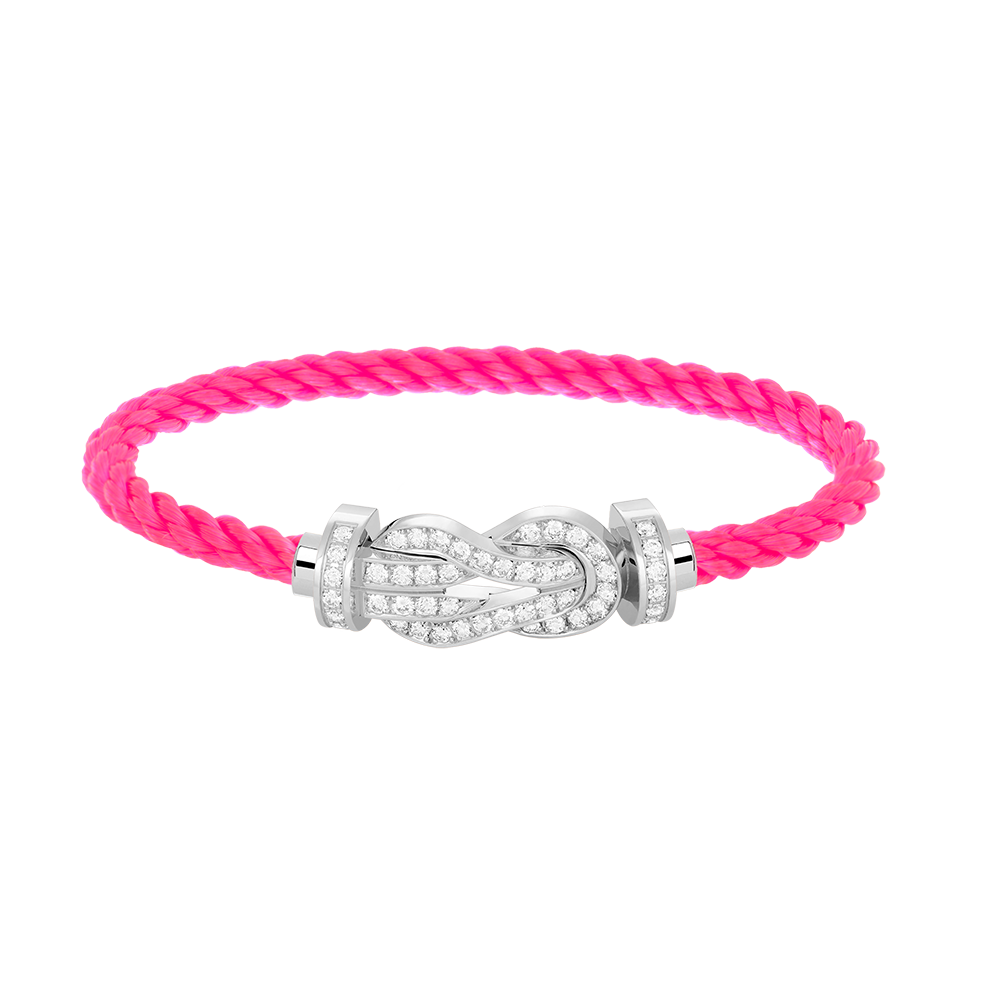[Dawnora Jewelry]CHANCE LARGE 8 FIGURE BUCKLE FULL DIAMOND BRACELET SILVER