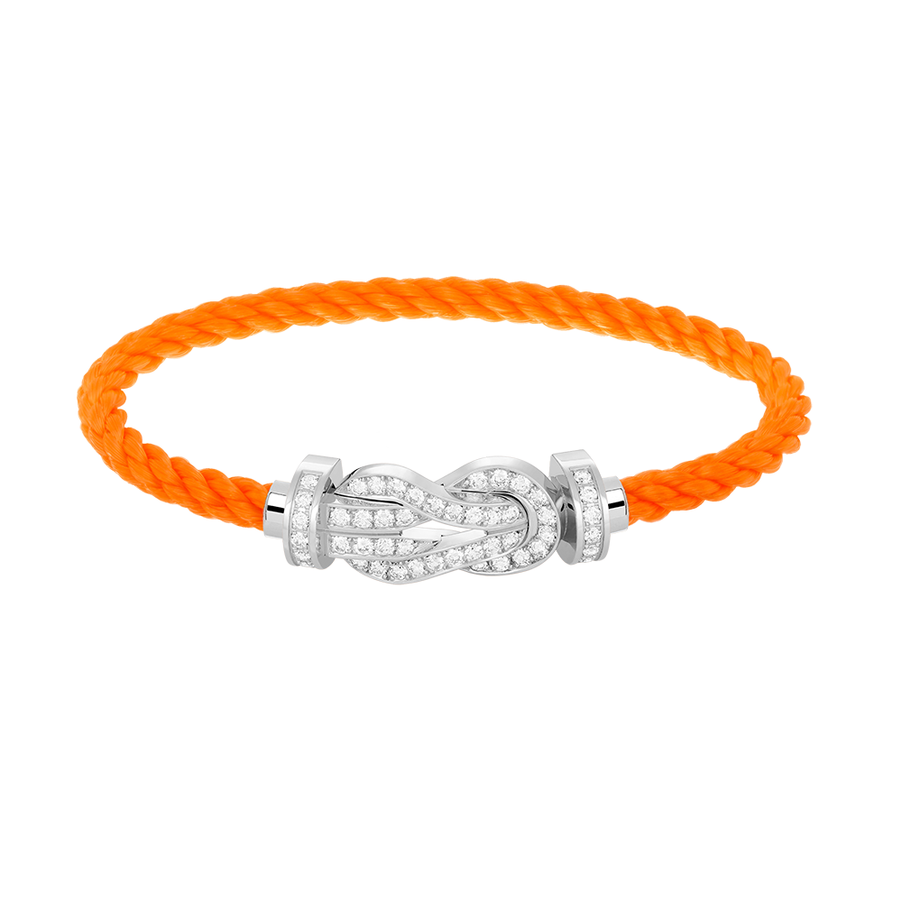 [Dawnora Jewelry]CHANCE LARGE 8 FIGURE BUCKLE FULL DIAMOND BRACELET SILVER