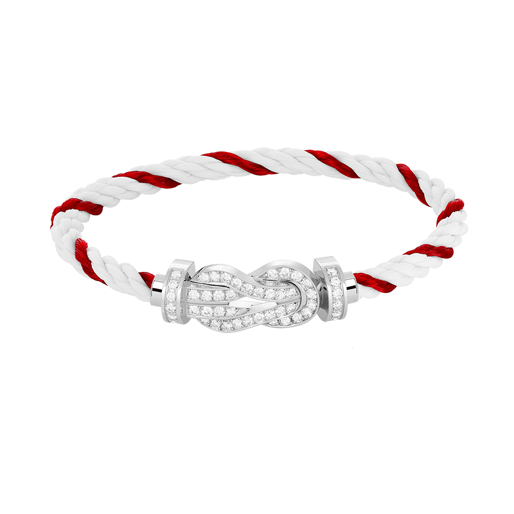 [Dawnora Jewelry]CHANCE LARGE 8 FIGURE BUCKLE FULL DIAMOND BRACELET SILVER