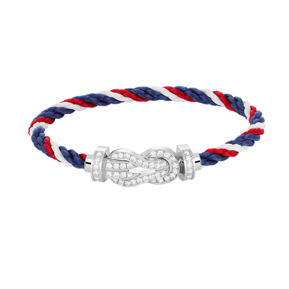 [Dawnora Jewelry]CHANCE LARGE 8 FIGURE BUCKLE FULL DIAMOND BRACELET SILVER