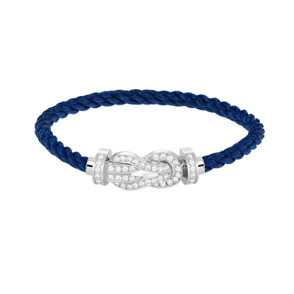 [Dawnora Jewelry]CHANCE LARGE 8 FIGURE BUCKLE FULL DIAMOND BRACELET SILVER