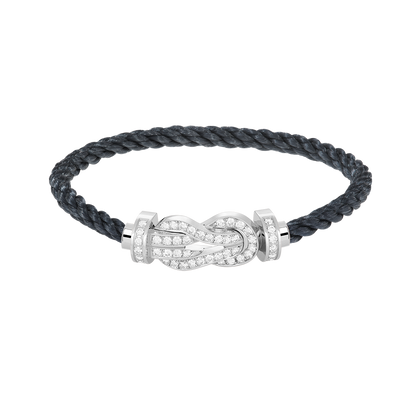 [Dawnora Jewelry]CHANCE LARGE 8 FIGURE BUCKLE FULL DIAMOND BRACELET SILVER