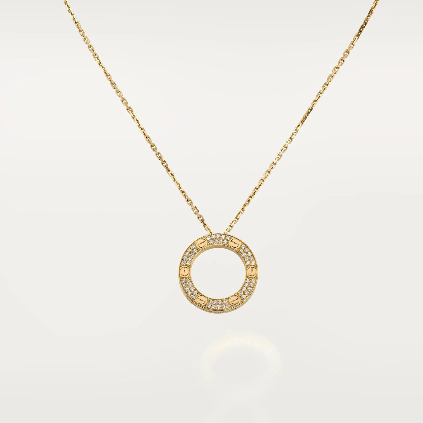 [Dawnora Jewelry]LOVE NECKLACE 16MM  FULL DIAMOND