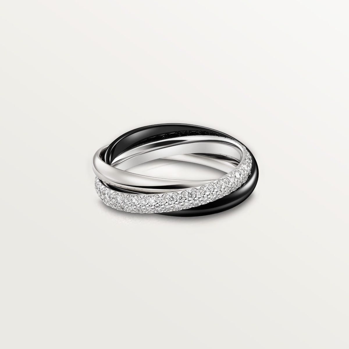 [Dawnora Jewelry]TRINITY 3.2MM RING BLACK CERAMIC