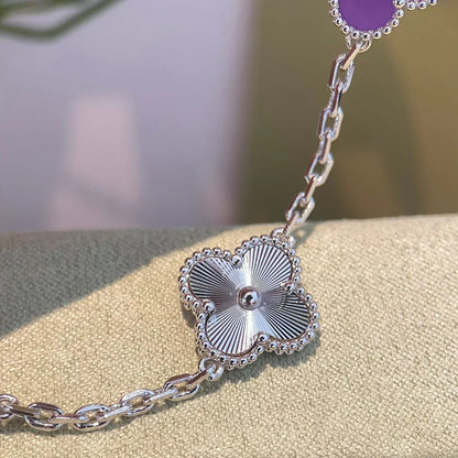 [Dawnora Jewelry] CLOVER 5 MOTIF VIOLET BRACELET COLLECTION