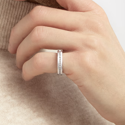 [Dawnora Jewelry]ZERO 1 ONE-BAND PAVED DIAMONDS ON THE SPIRAL RING