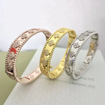 [Dawnora Jewelry]CLOVER BRACELET 8MM DIAMONDS