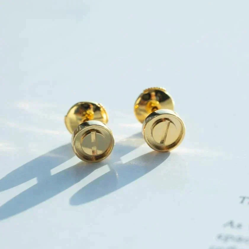 [Dawnora Jewelry]LOVE EARRINGS GOLD 10MM