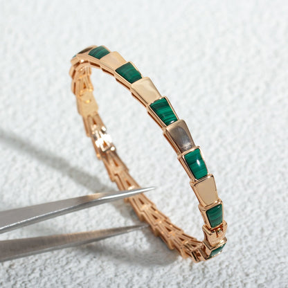 [Dawnora Jewelry]SERPENTI BRACELET PINK GOLD MALACHITE