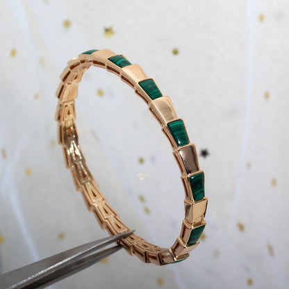 [Dawnora Jewelry]SERPENTI BRACELET PINK GOLD MALACHITE