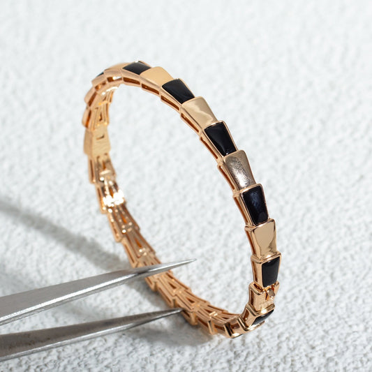 [Dawnora Jewelry]SERPENTI BRACELET PINK GOLD ONYX