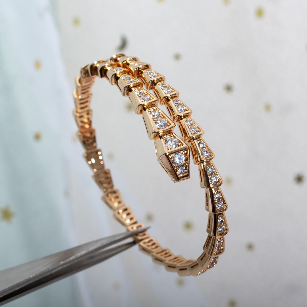 [Dawnora Jewelry]SERPENTI BRACELET 6.8MM PINK GOLD DIAMOND