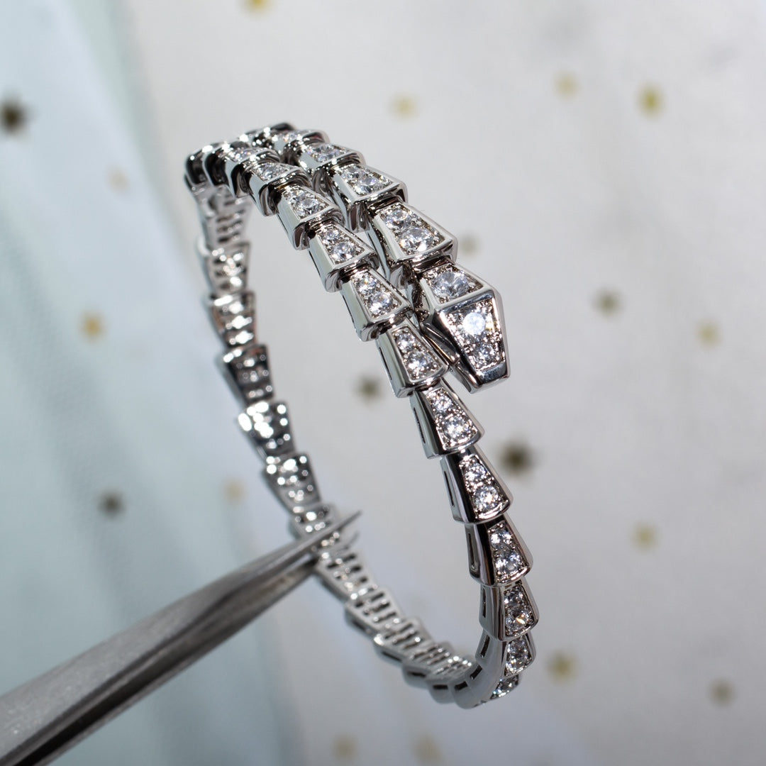 [Dawnora Jewelry]SERPENTI BRACELET 6MM SILVER DIAMOND