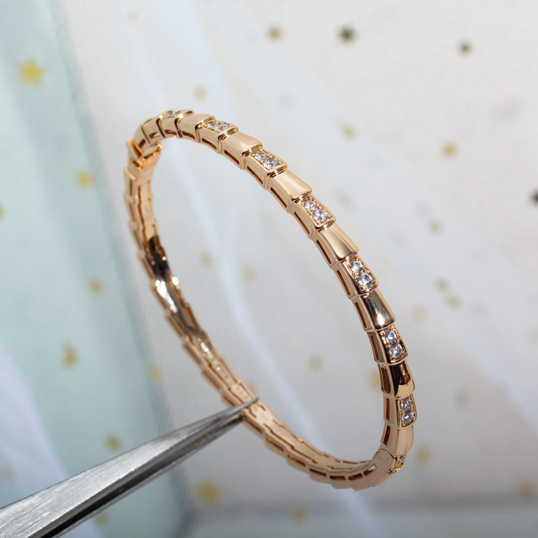 [Dawnora Jewelry]SERPENTI SMALL BRACELET PINK GOLD DIAMOND