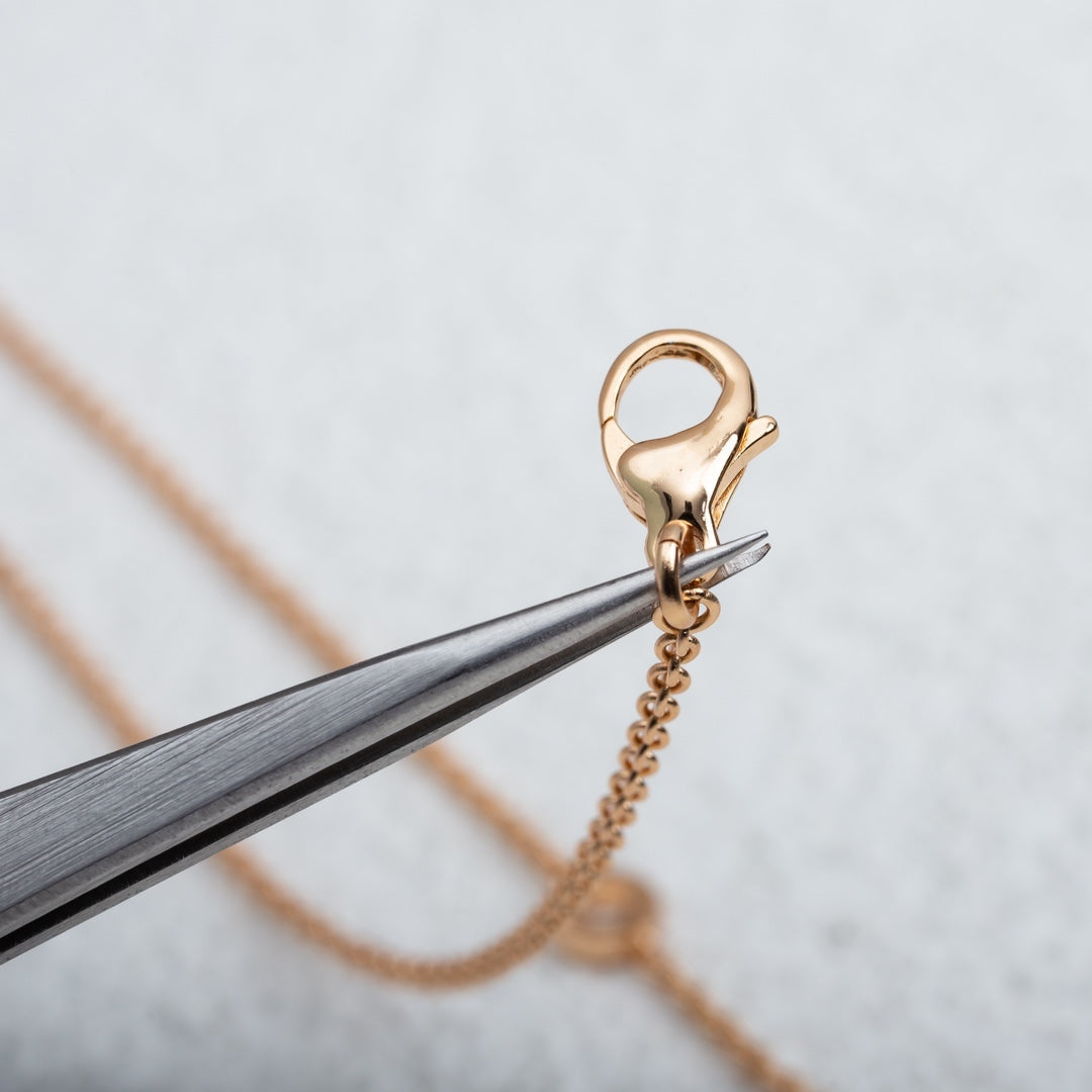 [Dawnora Jewelry]PARENTESI NECKLACE PINK GOLD
