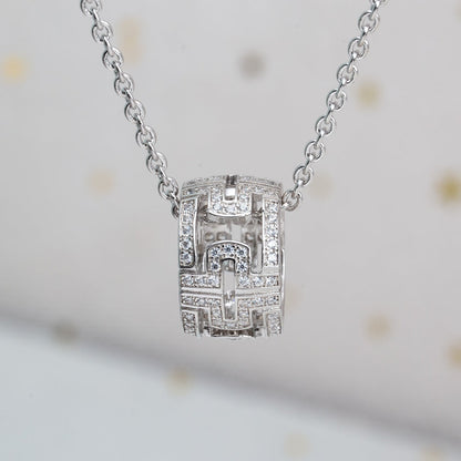 [Dawnora Jewelry]PARENTESI NECKLACE SILVER DIAMOND
