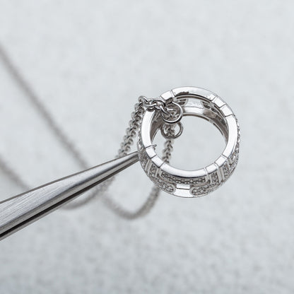 [Dawnora Jewelry]PARENTESI NECKLACE SILVER DIAMOND