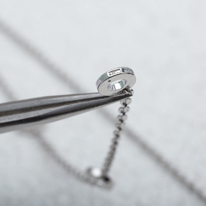[Dawnora Jewelry]PARENTESI NECKLACE SILVER DIAMOND
