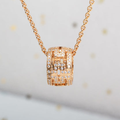 [Dawnora Jewelry]PARENTESI NECKLACE PINK GOLD DIAMOND