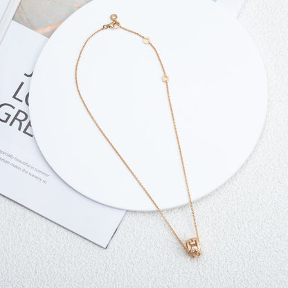 [Dawnora Jewelry]PARENTESI NECKLACE PINK GOLD DIAMOND