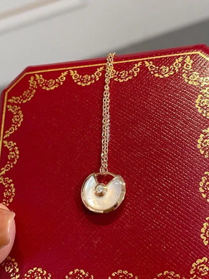 [Dawnora Jewelry]AMULETTE ROSE GOLD MOP NECKLACE