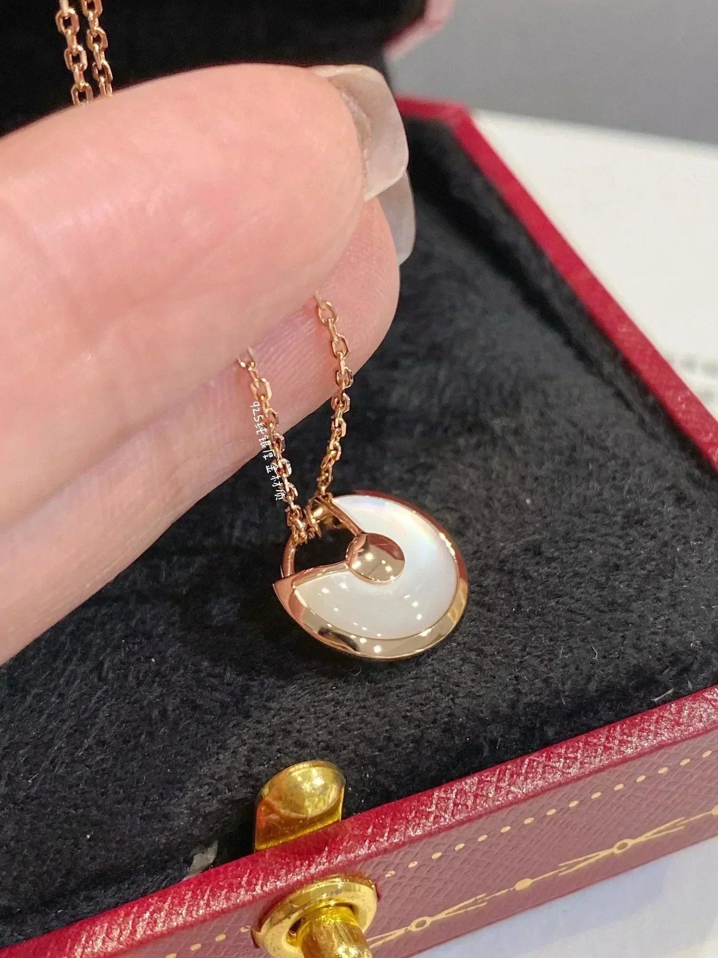 [Dawnora Jewelry]AMULETTE ROSE GOLD MOP NECKLACE