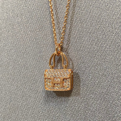 [Dawnora Jewelry]CONSTANCE PEDANT DIAMOND NECKLACE