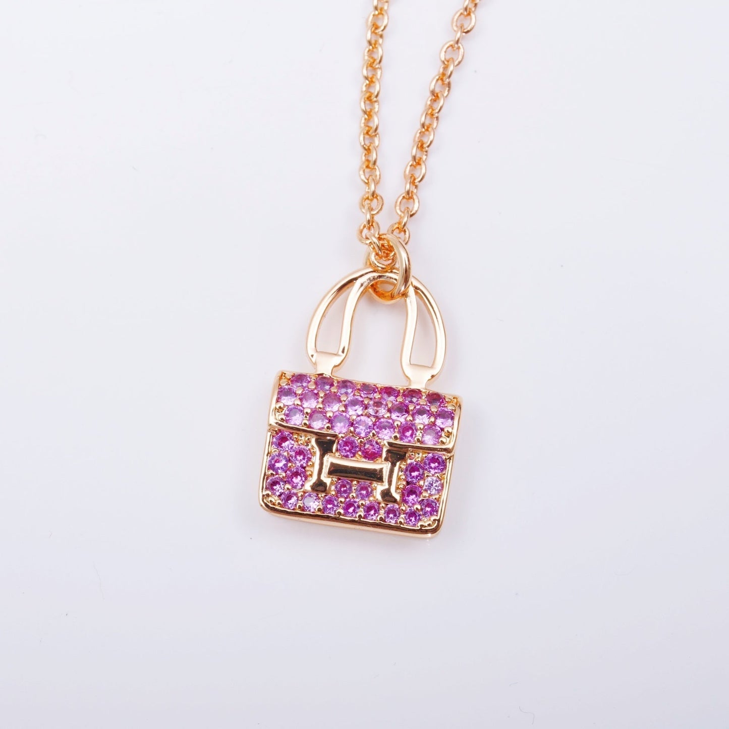 [Dawnora Jewelry]CONSTANCE PEDANT PURPLE DIAMOND NECKLACE
