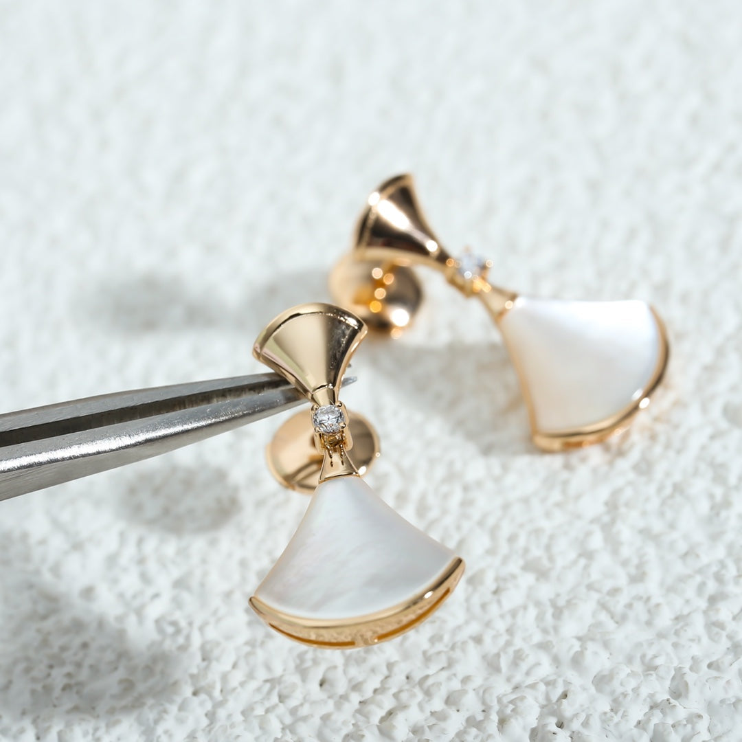 [Dawnora Jewelry]DREAM MOP PINK GOLD EARRINGS